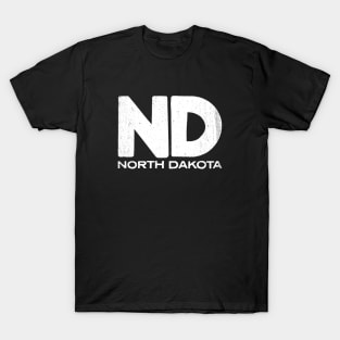 ND North Carolina State Vintage Typography T-Shirt